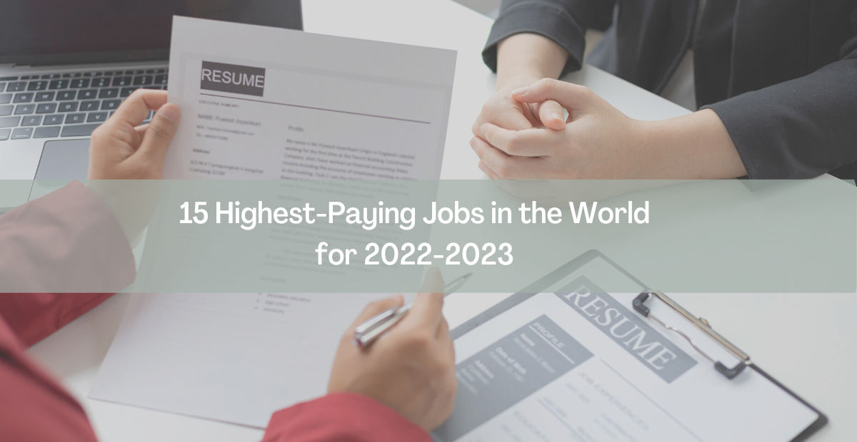 highest paying jobs